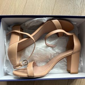 Stuart Weitzman nudist nude color sandal pumps. M 8.5 US